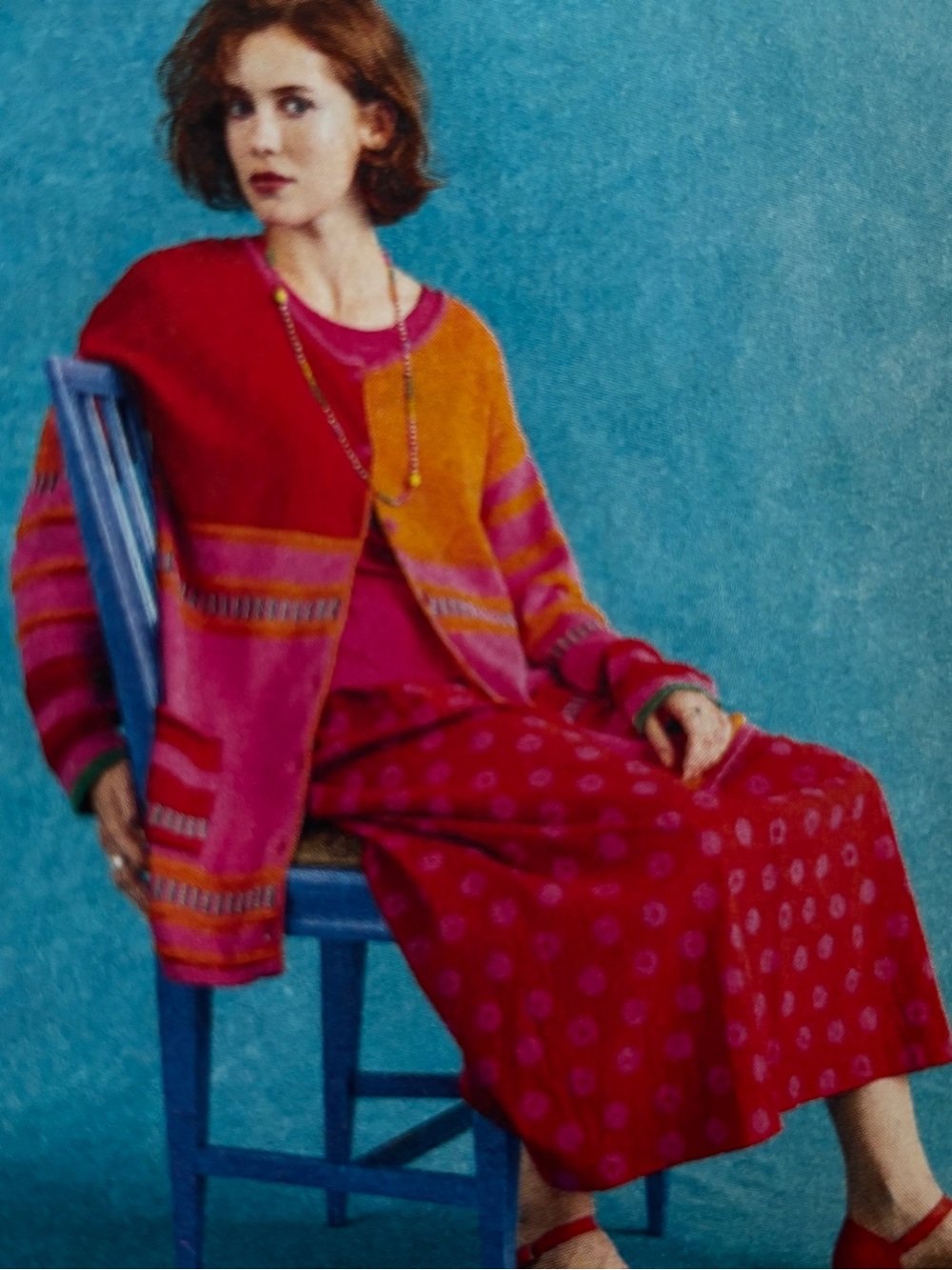 Gudrun Sjoden Dagmar Cardigan, Wild Rose/Striped, Medium